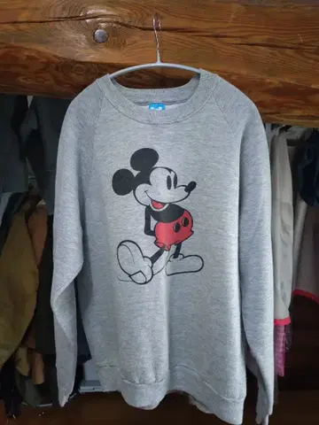 XL USA제 80s 빈티지 미키 래글런 맨투맨 빈티지