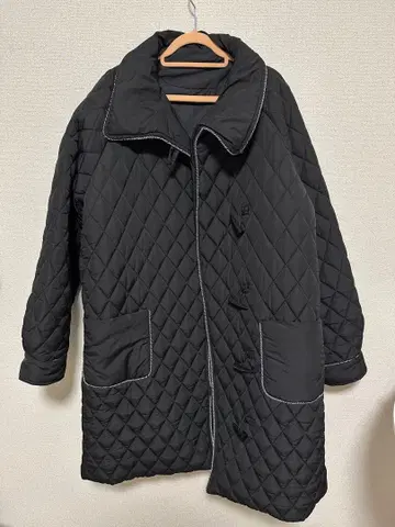 퀼팅 아우터 블랙