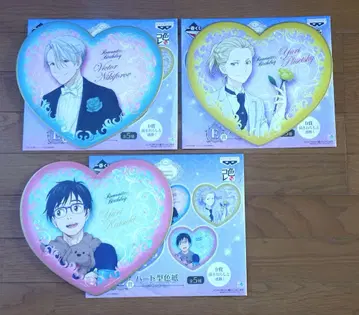 유리!!! on ice 제일복권 하트형 색지