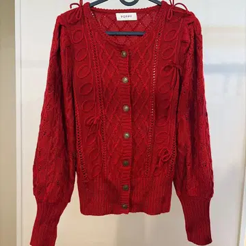 POPPY 레드 가디건 긴팔