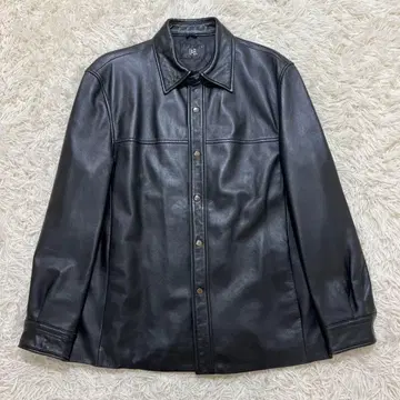 L&B HOMME 가죽 셔츠 자켓 양가죽 블랙 사이즈 L