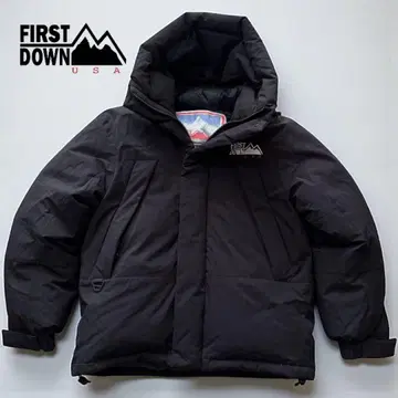 [푹신푹신] FIRST DOWN USA 다운 자켓 블랙 S 사이즈