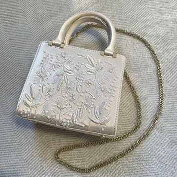 [ 미사용 ] ZARA 새틴풍 모조 진주 백