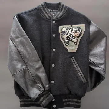 VAN 바시티 자켓 블랙