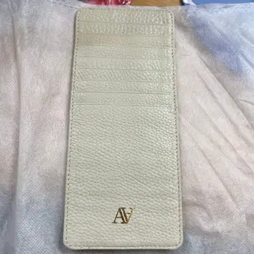 미사용 아타오 아이보리 가죽 카드 케이스