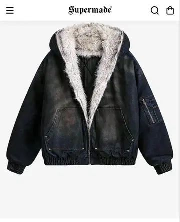 (레어) 짧은 기장 퍼 자켓 y2k 스트릿