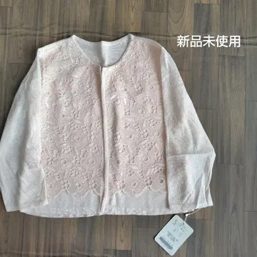 꽃무늬 가디건 얇은 소재 가격표 포함 여성용 겉옷 핑크