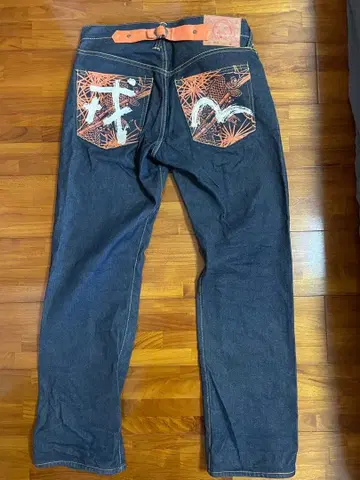 에비수 인디고 청바지 블루 데님 청바지 사이즈 W30 로트033 JP