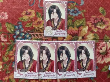 니지산지 NIJI 베어 랜덤 폴라로이드풍 카드 셰린 버건디