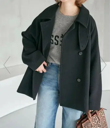 스픽 앤 스팬 S160 스탠드 카라 숏코트 36