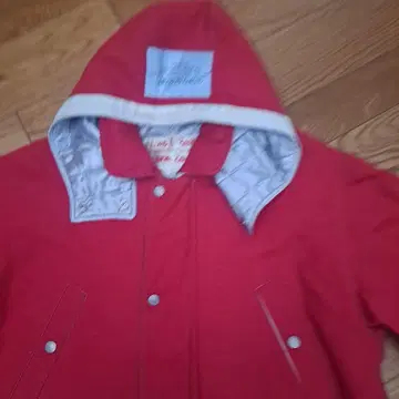 시나코바 퀼팅 후드티 빨간색 (후드 부착 자켓) 빅 사이즈 L