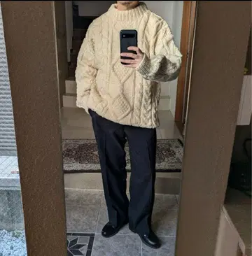 에콰도르제 모크넥 니트 아란 니트 G03