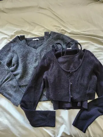 GU 2피스 스웨터 가디건 2세트 M