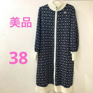 새상품급 Super Beauty 자카드 집업 니트 원피스 38