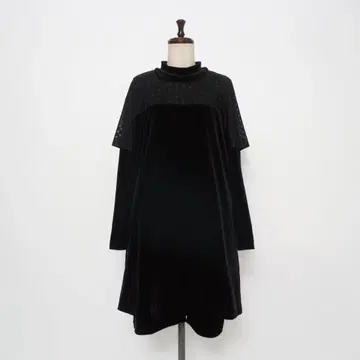 폭시 래빗 벨로아 원피스 셋업 3종 세트 블랙 40*KD922