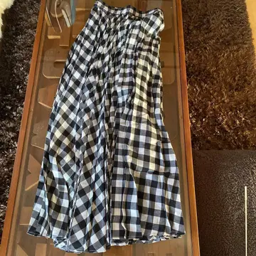 니코앤드 - 체크 무늬 롱 스커트 M 사이즈