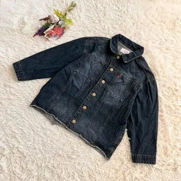 Samansa Mos2 blue 데님 자켓 G 긴팔 면 F