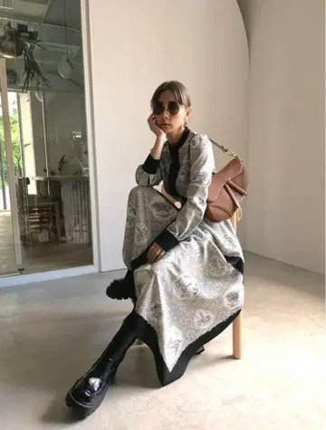 LANDSCAPE SCARF DRESS ameri vintage