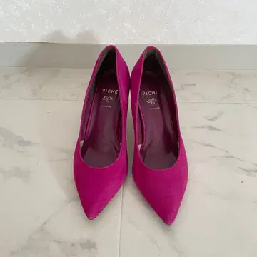 [ 한 번 사용 ] 23.5cm PICHI 핑크 스틸레토 하이힐