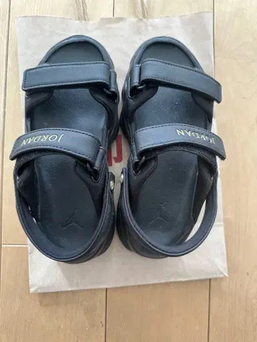 조던 블랙 스포츠 샌들 벨트 포함