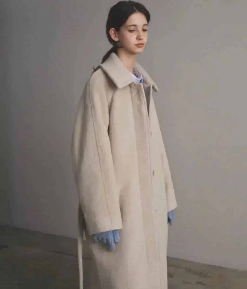 (Size S) Auro Woolrich Trench Mac Coat_Oatmeal