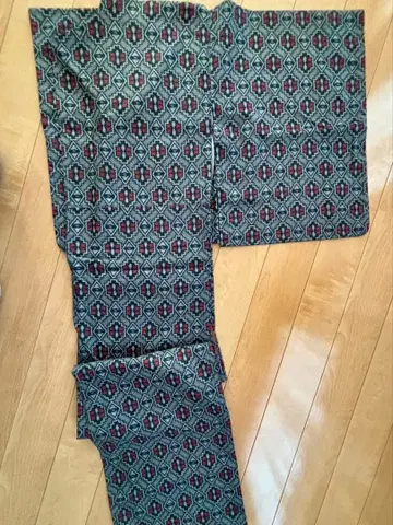 오시마 명주풍 앙상블 기모노