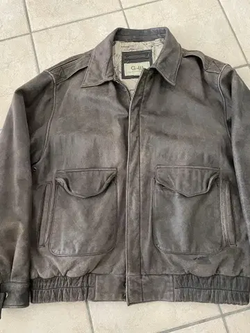 G-III Authentic Bomber 가죽 자켓