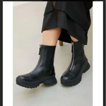 crie conforto 프론트 ZIP 청키 밑창 부츠