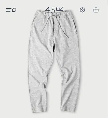 45R 데코보코 천축 908 스웨트 팬츠 그레이 사이즈 2 S