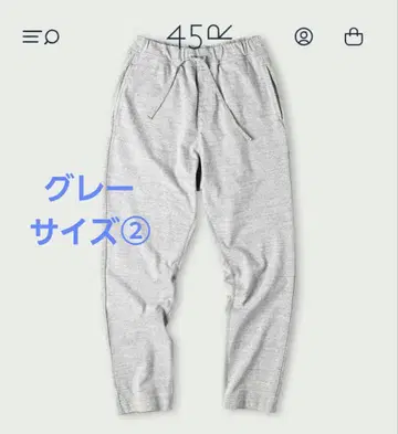 45R 데코보코 천축 908 스웨트 팬츠 그레이 사이즈 2 S