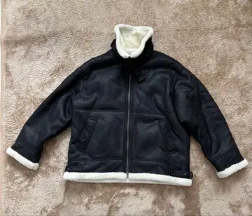 BAYFLOW 무스탕 코트 블랙