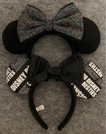 디즈니 머리띠 리본 컬러풀 벨로아 2개 페어 심플