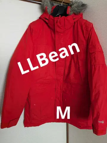 L.L.Bean 다운 자켓 M 눈길을 끄는 오렌지 새상품급