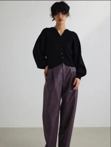 스타일 믹서기 인조 가죽 턱 팬츠