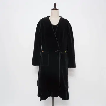 소니아 리키엘 벨로아 원피스 셋업 자켓 블랙 L*KD924