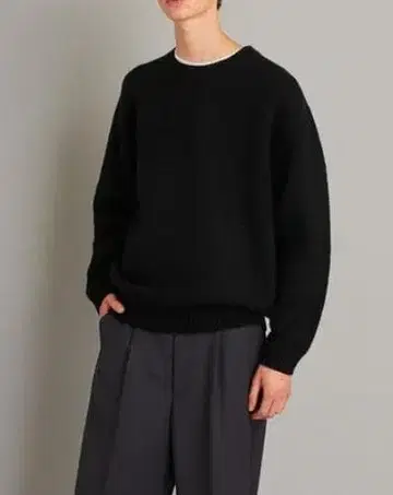 상태 좋음 스티븐 앨런 해밀턴 크루넥 니트 블랙 M