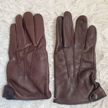 컨디션 최상 TAKEO KIKUCHI 다케오 키쿠치 가죽 장갑 브라운