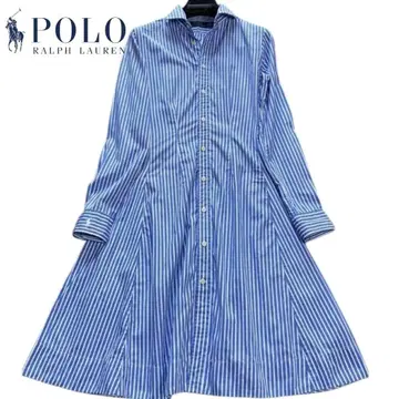 [컨디션 최상] 랄프 로렌 셔츠 롱 A라인 플레어 원피스