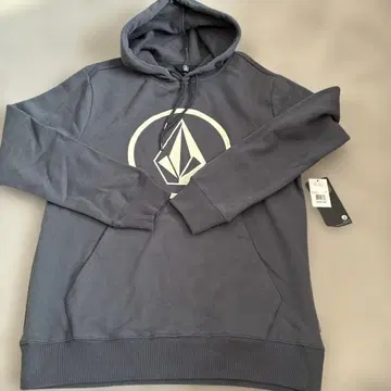 Volcom 후드 부착 후드티 M 다크 블루