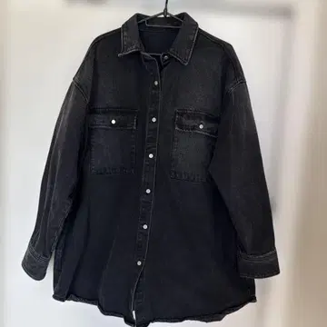 JEANASIS 블랙 데님 자켓 오버 사이즈