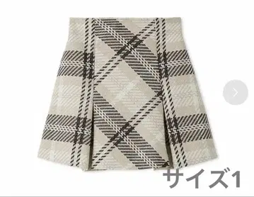 SNIDEL 로빙 체크 미니 스커트 (IVR) 사이즈 M