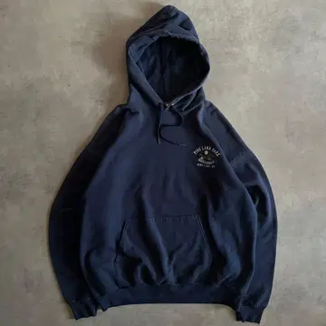 90s 헤인즈 아웃도어 후드티 맨투맨 네이비