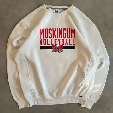 러셀 맨투맨 화이트 칼리지 RUSSELL ATHLETIC