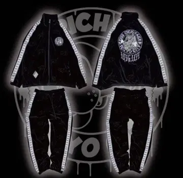 GALFY x KRY 반짝이는 큐빅 셋업 블랙 x 퍼플 저지