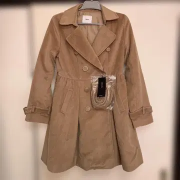 베이지 더블 브레스트 도리 코트 M 사이즈 택 포함 새상품 미사용