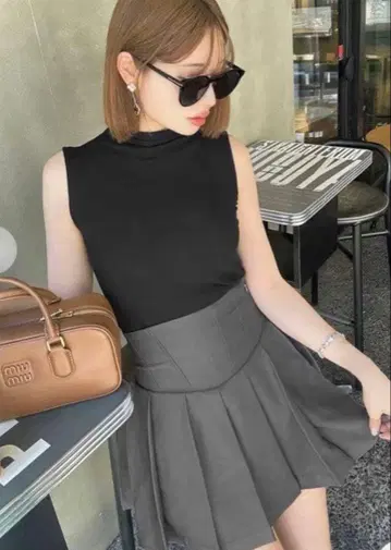 Rady 시착만 한 상품 그레이 플리츠 스커트 M 사이즈