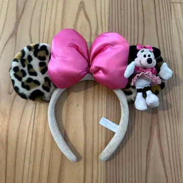 디즈니 미니 마우스 머리띠 레오파드 무늬
