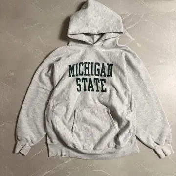 80s 챔피온 리버스 위브 잉크 프린트 XL 사이즈 후드티 미시건