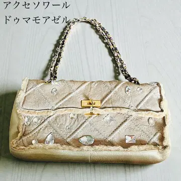 레어 액세서리 드 마드모아젤 비쥬 장식 W 체인 핸드백