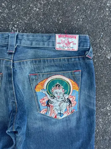 트루릴리젼 여성용 데님 팬츠 자수 28